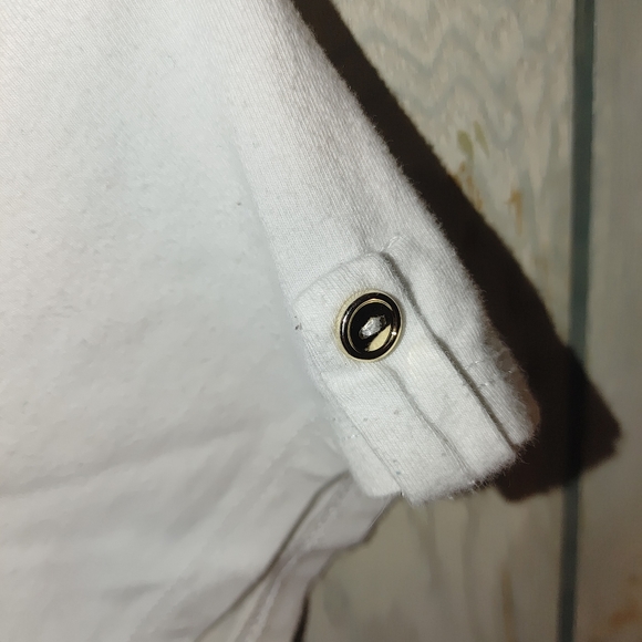 Bozzolo White Tee with Lace Neckline - Picture 3 of 4